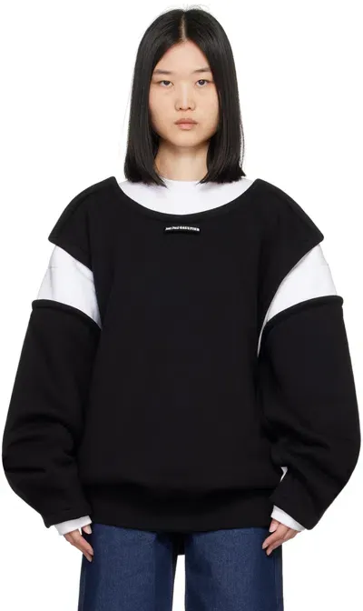 Jean Paul Gaultier Black & White 'the Petit Grand' Sweatshirt In 0100 White/black