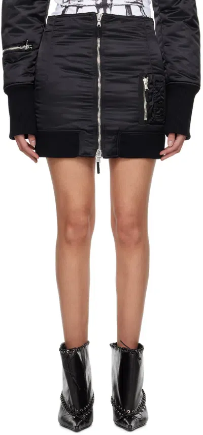 Jean Paul Gaultier Black 'the Bomber' Miniskirt In 00 Black