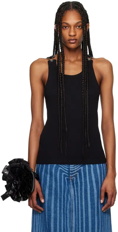 Jean Paul Gaultier Black 'the Straps' Tank Top In 00 Black