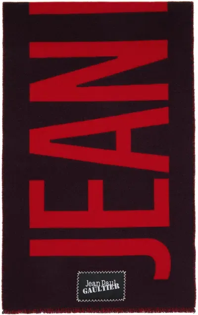 Jean Paul Gaultier Wool Scarf With "" Logo Accessories In Red