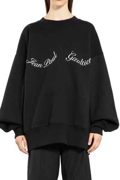 Jean Paul Gaultier Sweatshirt Mit Logo-print In Black