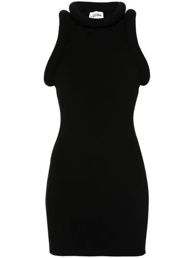 Jean Paul Gaultier Jersey Mini Dress In Black