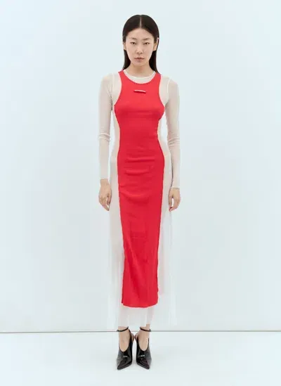 Jean Paul Gaultier Petit Grand Maxi Dress In Red