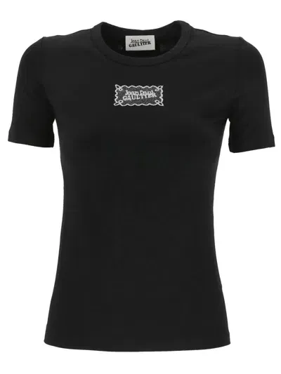 Jean Paul Gaultier Stretch Cotton Jersey Baby T-shirt In Black