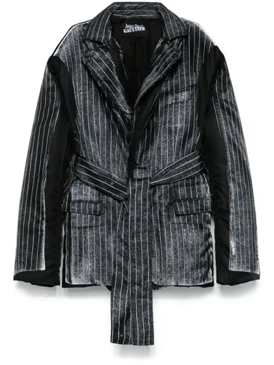 Jean Paul Gaultier Trompe-l'oeil Padded Jacket In Black