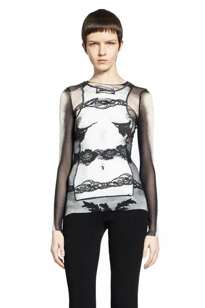 Jean Paul Gaultier Woman Black&white Tops