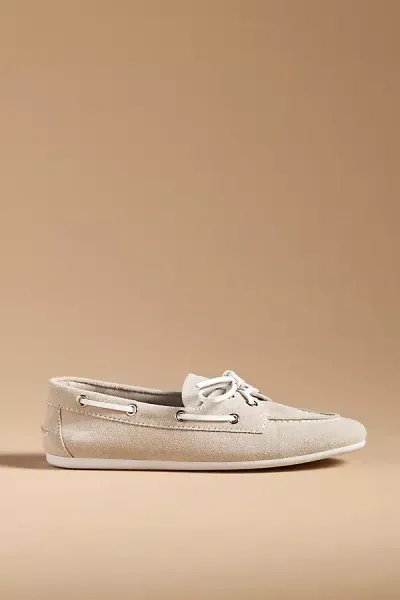 Jeffrey Campbell Women's Boat Loafers In White Crackle