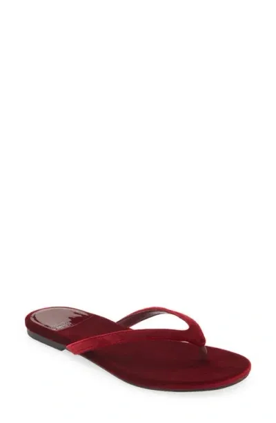 Jeffrey Campbell Kierra Flip Flop In Wine Velvet