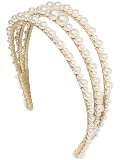 Jennifer Behr Fiorella Headband In Neutrals