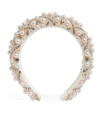 Jennifer Behr Pearl Marilyn Headband In Ivory