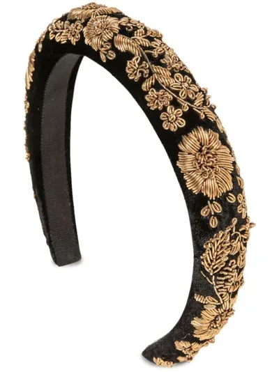 Jennifer Behr Renata Headband In Black