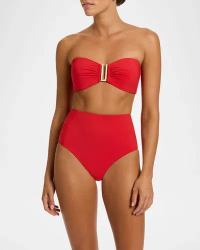 Jets Australia Jetset High-waist Swim Bottoms In Rosso