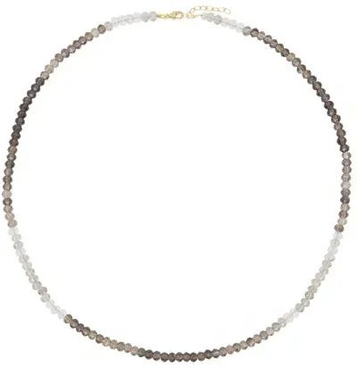 Jia Jia Gray Arizona Smoky Quartz Necklace In Black & Clear