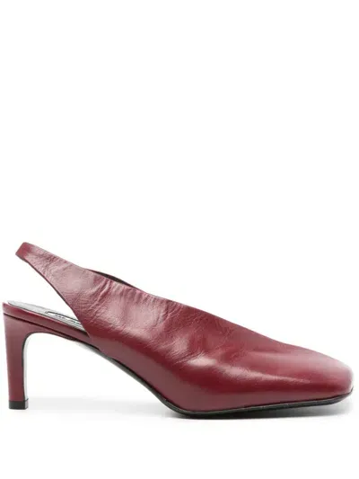 Jil Sander 60mm Leather Pumps In Red