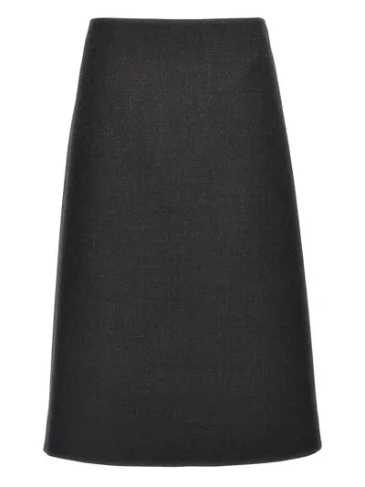 Jil Sander 70 Skirt In Gray