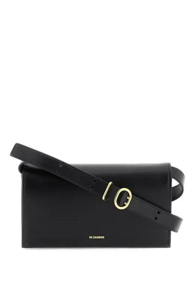 Jil Sander All Day Crossbody Bag In Black