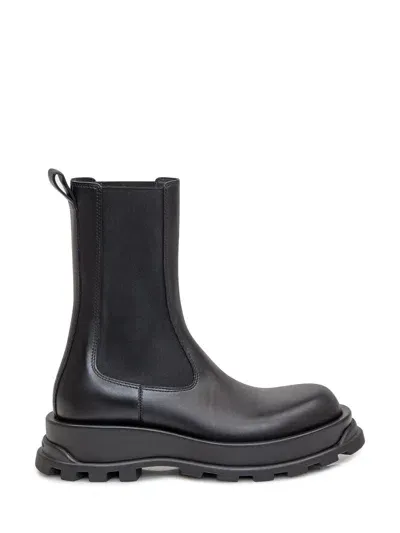 Jil Sander Ankle Boot In Black