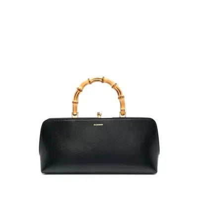 Jil Sander Goji Small Tote Bag In Black