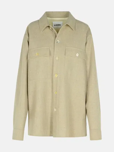 Jil Sander Beige Virgin Wool Shirt