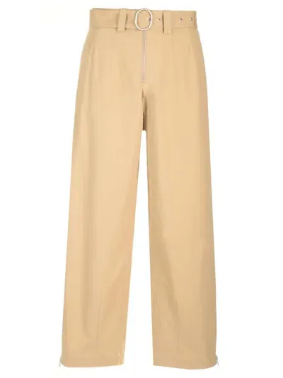 Jil Sander Belted Straight In Beige