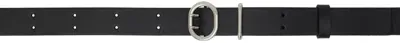 Jil Sander Black Cannolo Belt In 001 Black