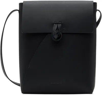 Jil Sander Black Folded Crossbody Bag In 001 Black