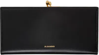 Jil Sander Black Goji Medium Wallet In 001 Black