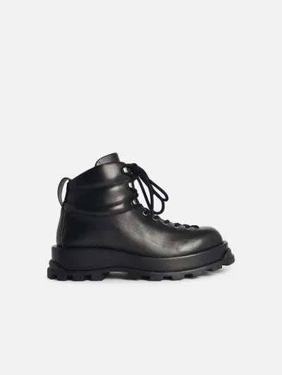 Jil Sander Black Leather Boots