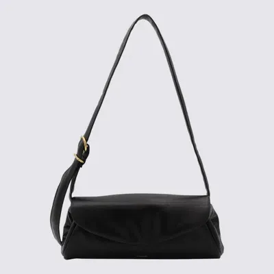 Jil Sander Cannolo Shoulder Bag In Black