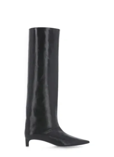 Jil Sander Black Leather Kneehigh Boots