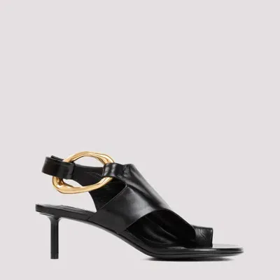 Jil Sander Ovine Leather Pumps Shoes In Black