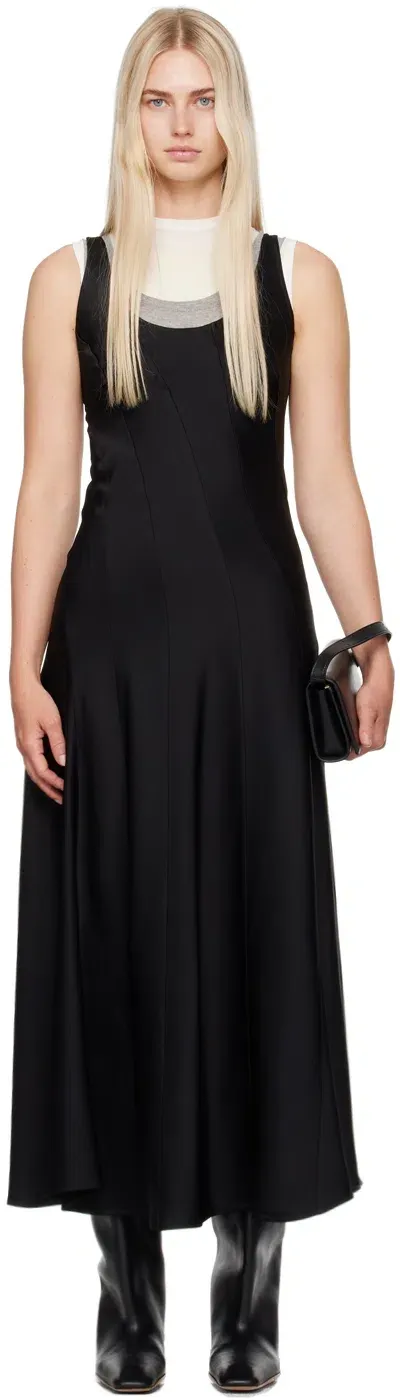 Jil Sander Scoop-neck Midi Dress In Black