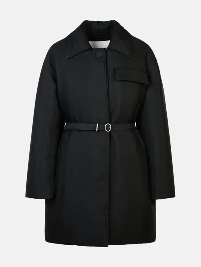 Jil Sander Black Silk Blend Down Jacket