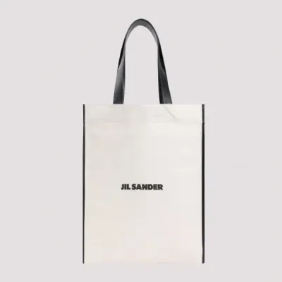 Jil Sander Border Book Tote Bag Unica In White