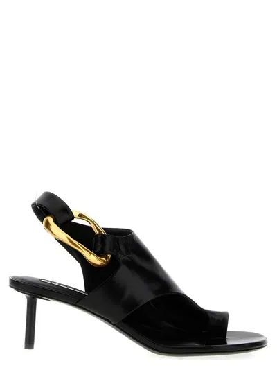 Jil Sander Brass Jewel Thong Sandals