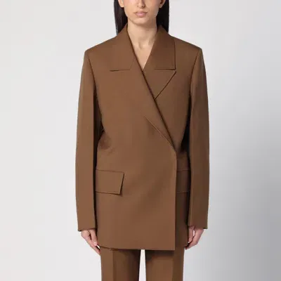 Jil Sander Brown Wool Double-breasted Jacket