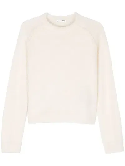 Jil Sander Brushed Sweater In 107 Cloud