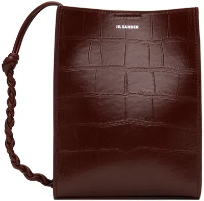 Jil Sander Burgundy Tangle Small Bag In 608 Jasper