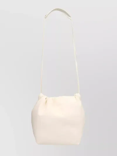 Jil Sander Dumpling Drawstring Shoulder Bag In Cream