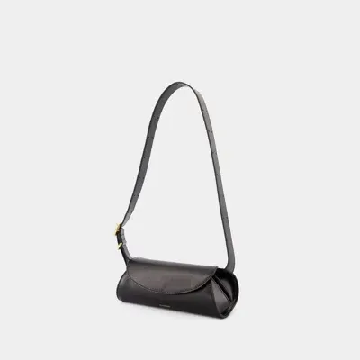 Jil Sander Cannolo Mini Purse In Black