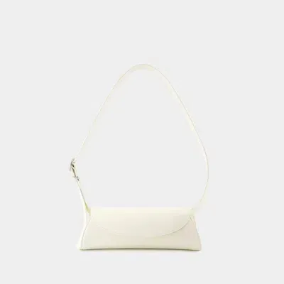 Jil Sander Cannolo Sm Shoulder Bag In White