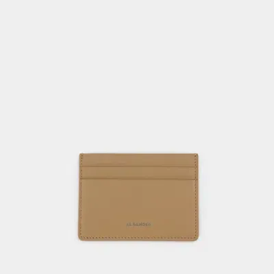 Jil Sander Card Holder In Beige