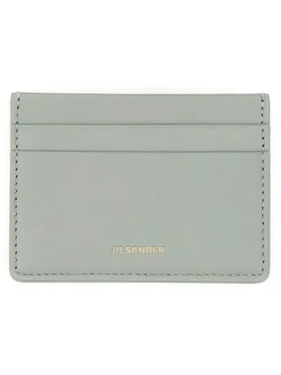 Jil Sander Card Holder With Logo In Green