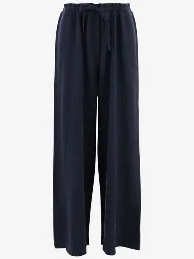 Jil Sander Cashmere Pants In Blue