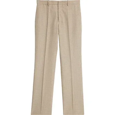 Jil Sander Check-pattern Straight-leg Trousers In Neutrals