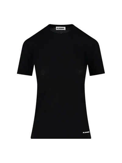 Jil Sander Classic T-shirt In Black