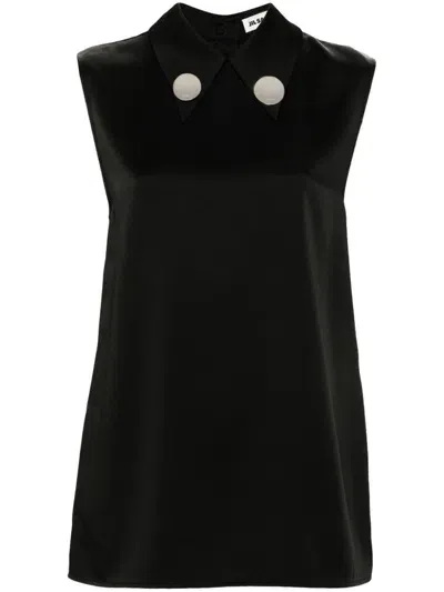 Jil Sander Clip-details Blouse In Black