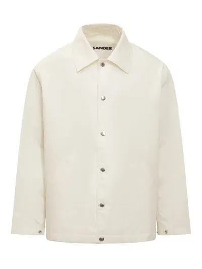 Jil Sander Jacket Logo In Ivory