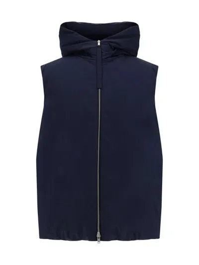 Jil Sander Down Vest In Midnight