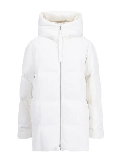 Jil Sander Hooded Down Jacket In White